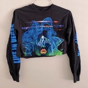 Lady Gaga crop Enigma concert long sleeve tee